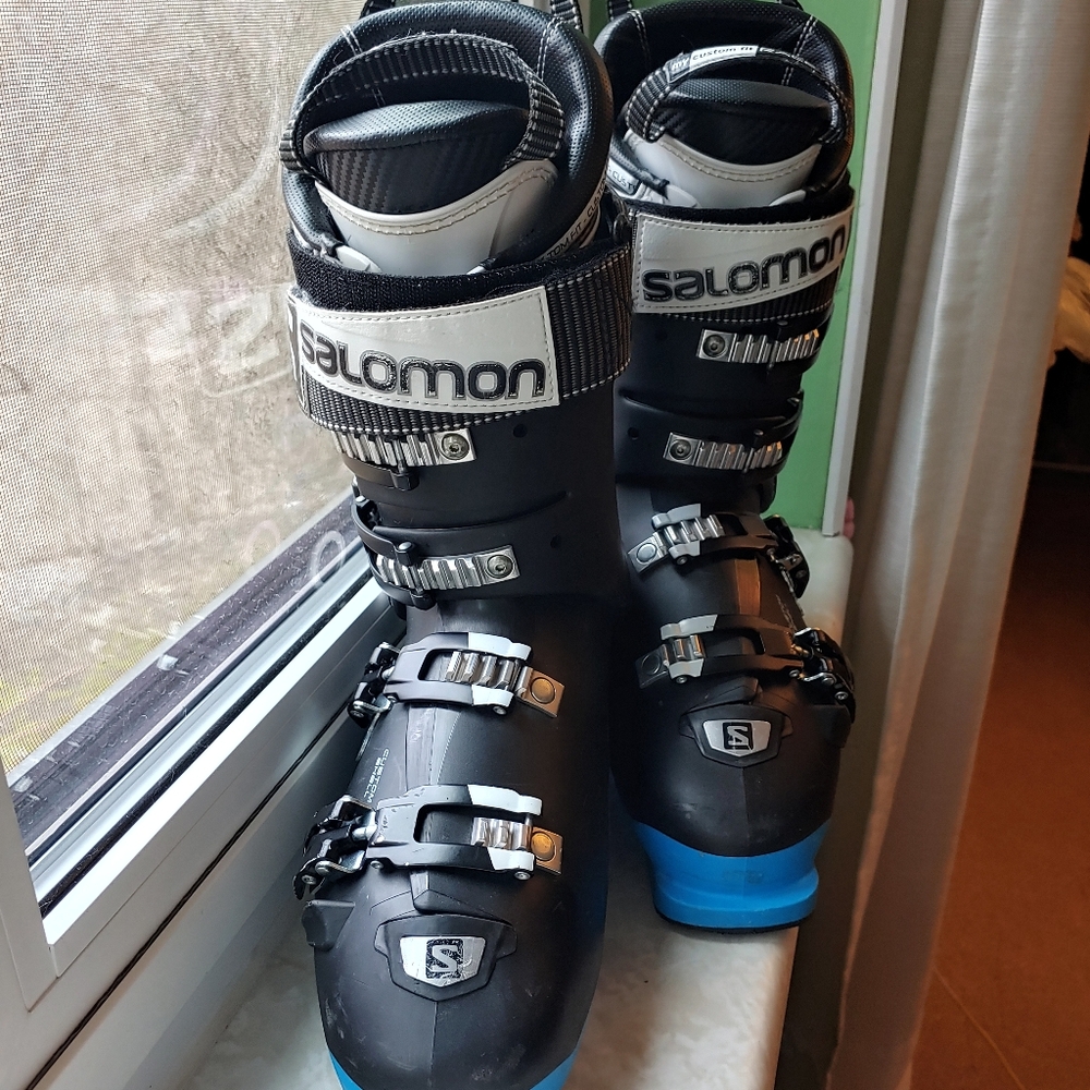 Salomon X-Max 120 Ski Boots - Black and Blue - Picture 2 of 10